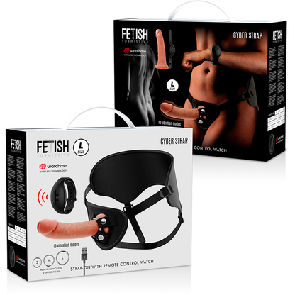 FETISH SUBMISSIVE CYBER STRAP - HARNESS WITH REMOTE CONTROL DILDO WATCHME L-TECHNOLOGY