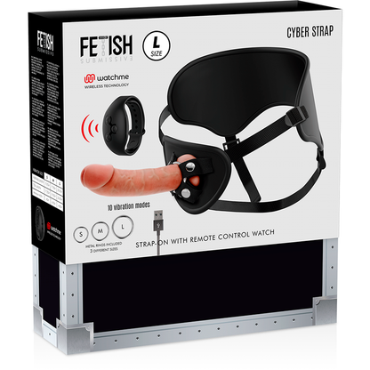 FETISH SUBMISSIVE CYBER STRAP - HARNESS WITH REMOTE CONTROL DILDO WATCHME L-TECHNOLOGY