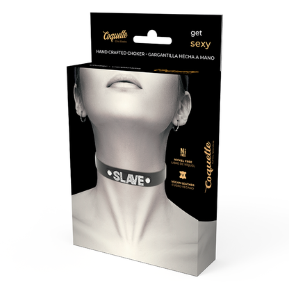 COQUETTE CHIC DESIRE - VEGAN LEATHER SLAVE COLLAR