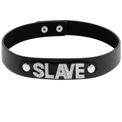 COQUETTE CHIC DESIRE - VEGAN LEATHER SLAVE COLLAR