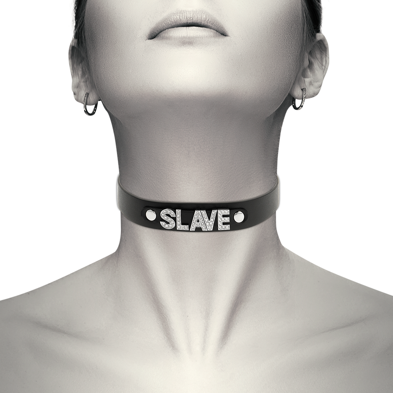 COQUETTE CHIC DESIRE - VEGAN LEATHER SLAVE COLLAR