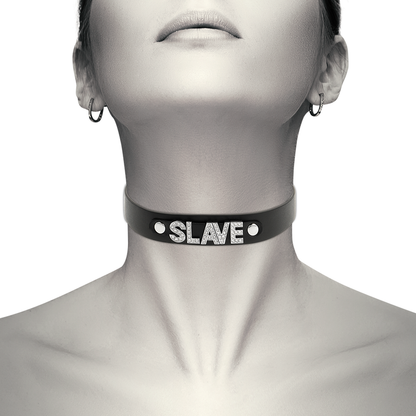 COQUETTE CHIC DESIRE - VEGAN LEATHER SLAVE COLLAR