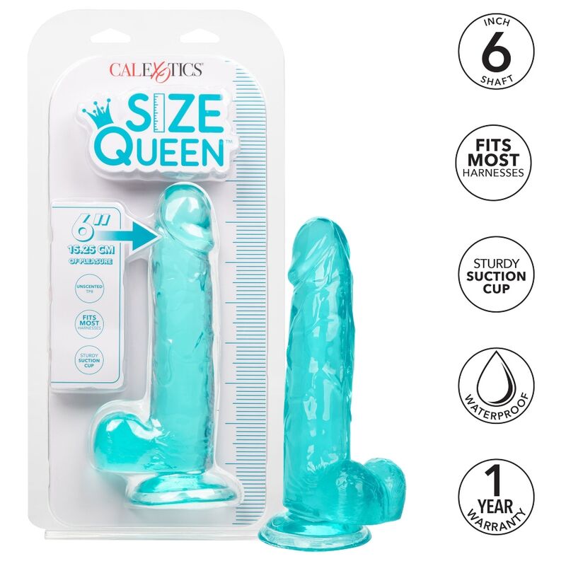 CALEXOTICS - KING DILDO BLUE 15.3 CM