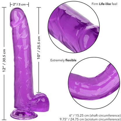 CALEXOTICS - KING SIZE DILDO PURPLE 25.5 CM