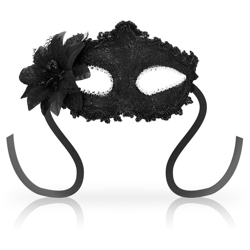 OHMAMA - ANTI-JAZZ MASKS SIDE FLOWER VENETIAN STYLE - BLACK