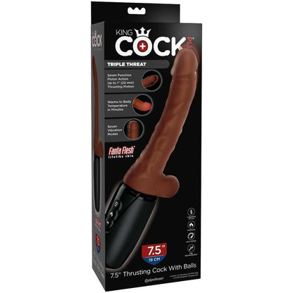 KING COCK - PLUS TRIPLE THREAT BROWN SKIN
