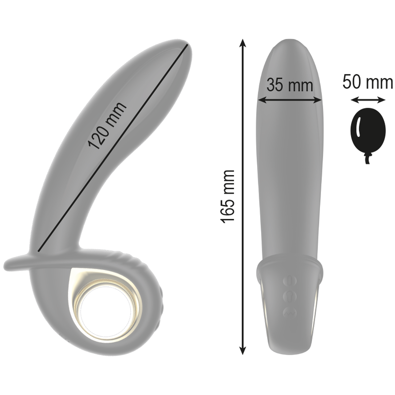 IBIZA - POWERFUL INFLATABLE ANAL/VAGINAL VIBRATOR WITH REMOTE CONTROL