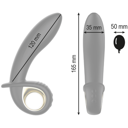 IBIZA - POWERFUL INFLATABLE ANAL/VAGINAL VIBRATOR WITH REMOTE CONTROL
