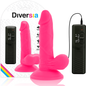DIVERSIA - FLEXIBLER VIBRIERENDER DILDO ROSA 17 CM -O- 3.3 CM