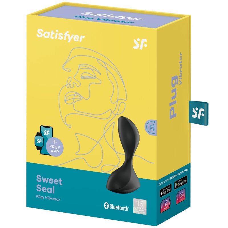 SATISFYER - SWEET SEAL VIBRATING PLUGAPP BLACK