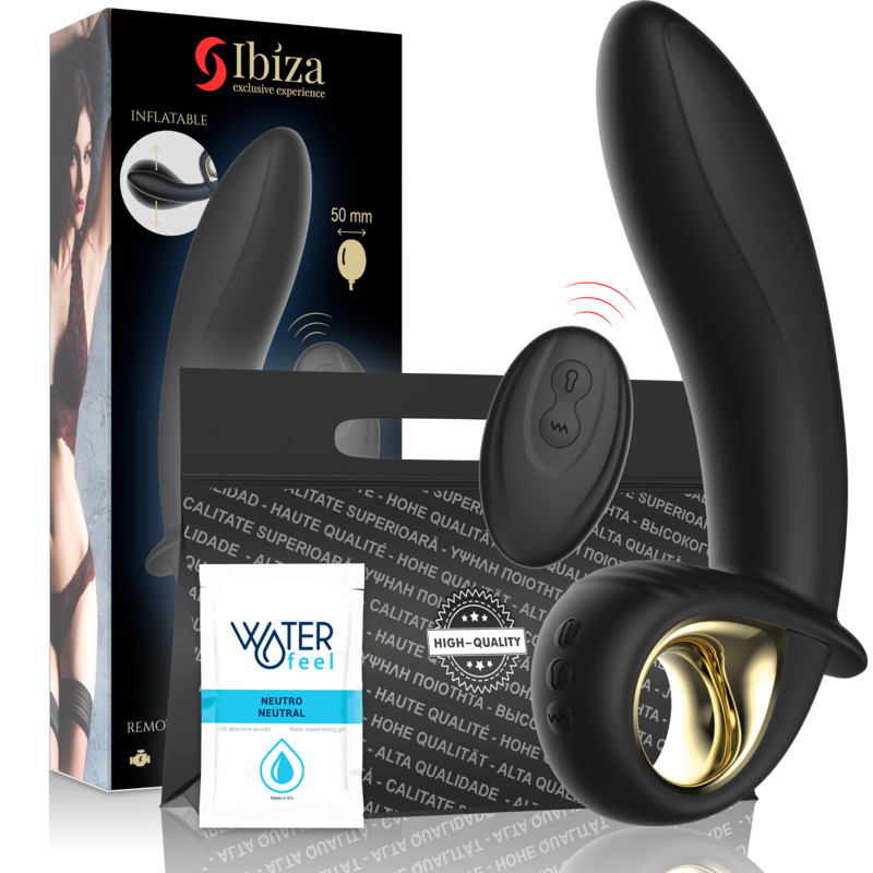 IBIZA - POWERFUL INFLATABLE ANAL/VAGINAL VIBRATOR WITH REMOTE CONTROL