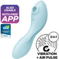 SATISFYER - CURVY TRINITY 5 AIR PULSE STIMULATOR & VIBRATOR APP BLAU