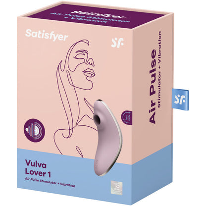 SATISFYER - VULVA LOVER 1 AIR PULSE STIMULATOR & VIBRATOR PURPLE