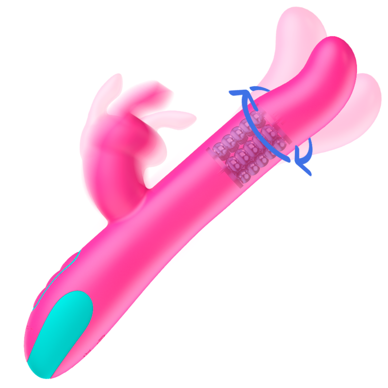 HAPPY LOKY - PLUTO RABBIT-VIBRATOR & ROTATOR + WATCHME-FERNBEDIENUNG
