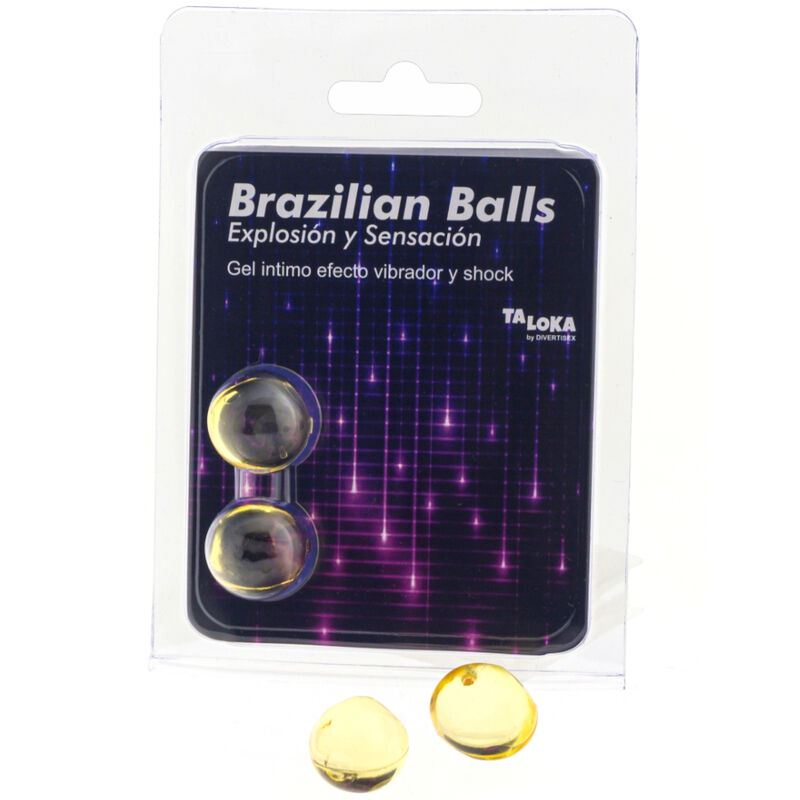 TALOKA - 2 BRAZILIAN BULLETS WITH VIBRATION AND SHOCK EFFECT EXCITING GEL