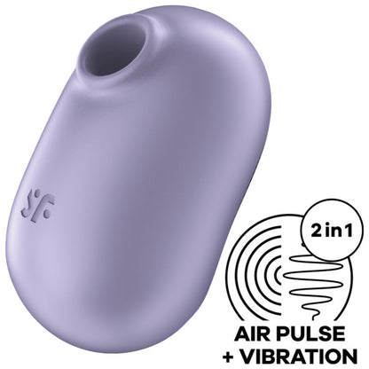 SATISFYER - PRO TO GO 2 DUAL AIR PULSATION STIMULATOR & VIBRATOR PURPLE