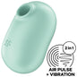 SATISFYER - PRO TO GO 2 DOPPELTER LUFTPULSSTIMULATOR & VIBRATOR GRÜN