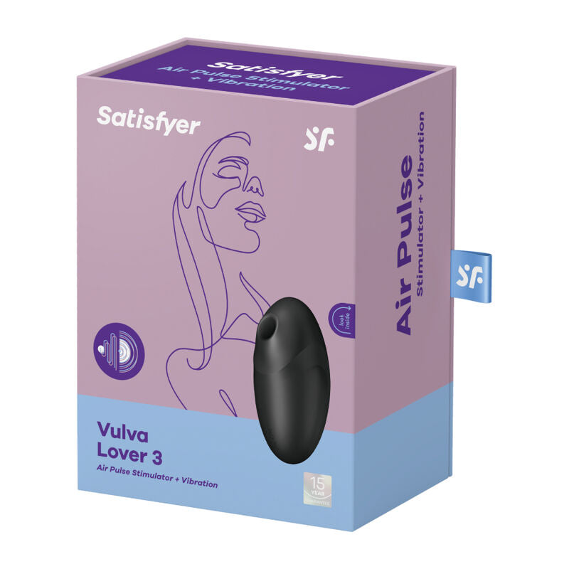 SATISFYER - VULVA LOVER 3 AIR-PULSE STIMULATOR & VIBRATOR BLACK