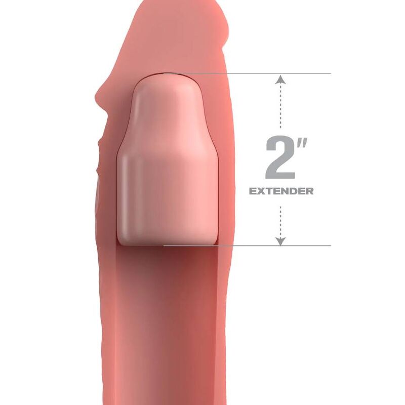 FANTASY X-TENSIONS - PIPEDREAMS EXTENSION WITH STRAP 6 INCH FLESH