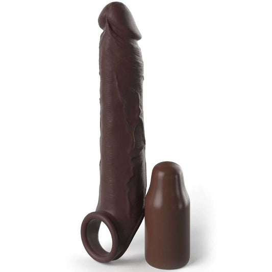 FANTASY X-TENSIONS - PIPEDREAMS EXTENSION WITH STRAPS 17.78 CM BROWN