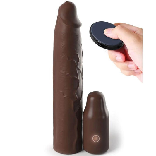 FANTASY X-TENSIONS - PIPEDREAMS SLEEVE 22.86 CM + 7.62 CM PLUG REMOTE BROWN