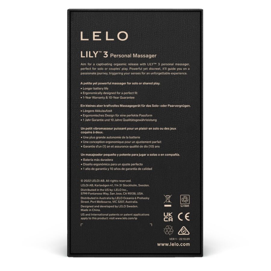 LELO - LILY 3 PERSONAL MASSAGER - LAVENDER