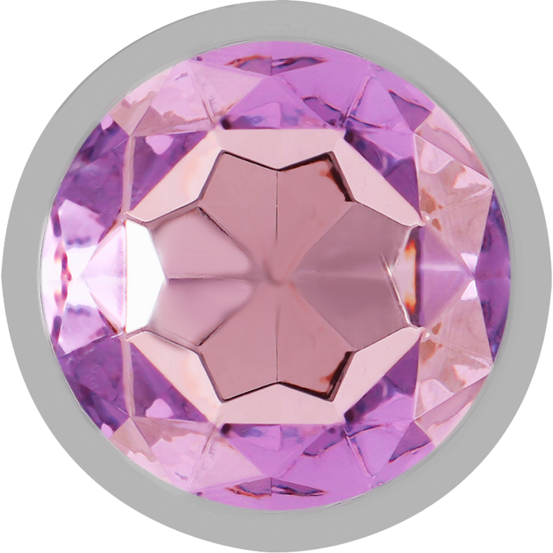 INTENSE - ALUMINUM METAL ANAL PLUG WITH PURPLE CRYSTAL, SIZE L