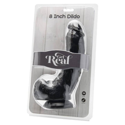 GET REAL - DILDO 20.5 CM WITH BEADS BLACK