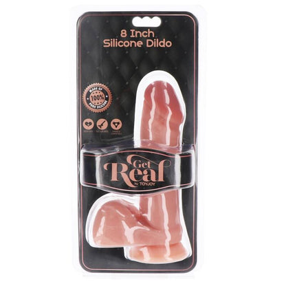 GET REAL - SILICONE DILDO 20.5 CM WITH BALLS SKIN