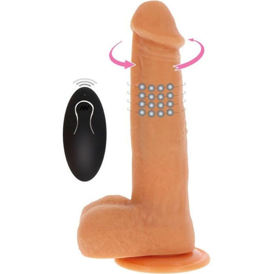 GET REAL - ROTATING BEADS, VIBRATING DILDO SKIN