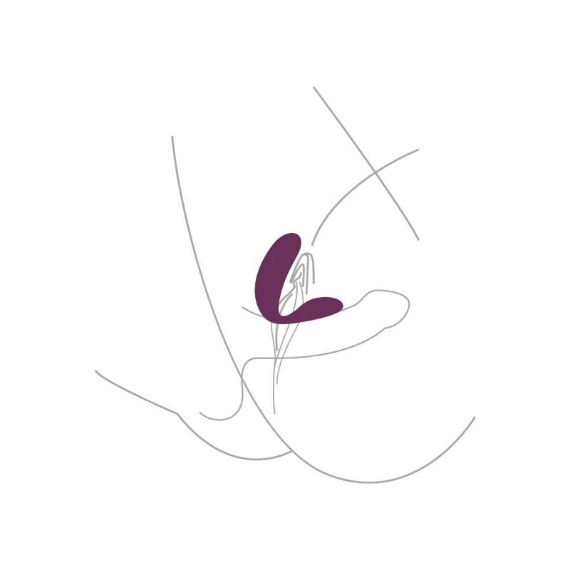 XOCOON - TIED VIBRATOR FOR LOVERS, PURPLE