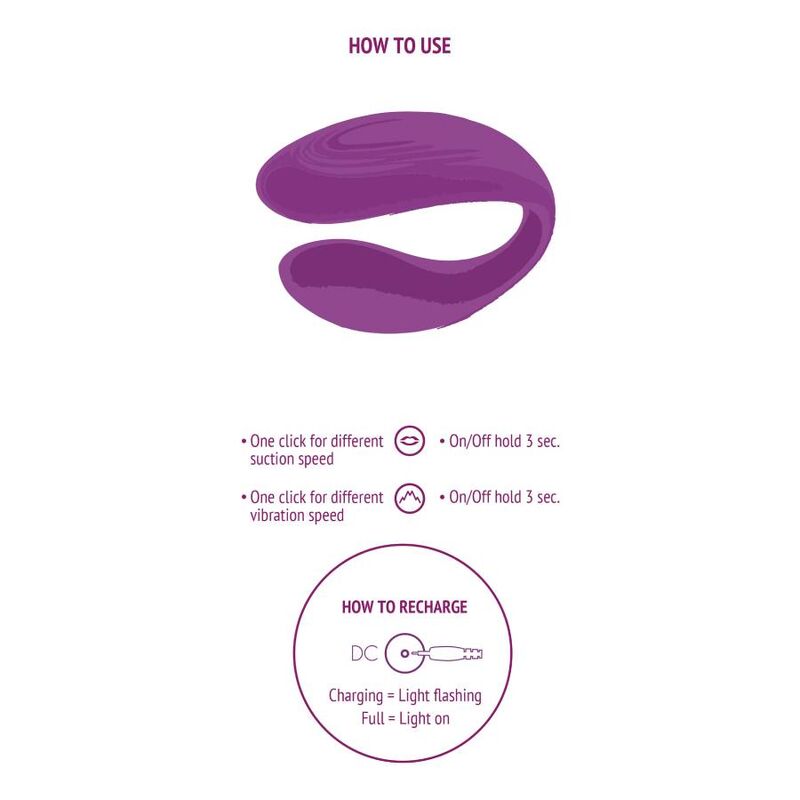 XOCOON - TIED VIBRATOR FOR LOVERS, PURPLE