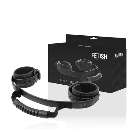 FETISH SUBMISSIVE - HANDCUFFS WITH NEOPRENE LINING AND HANDLE