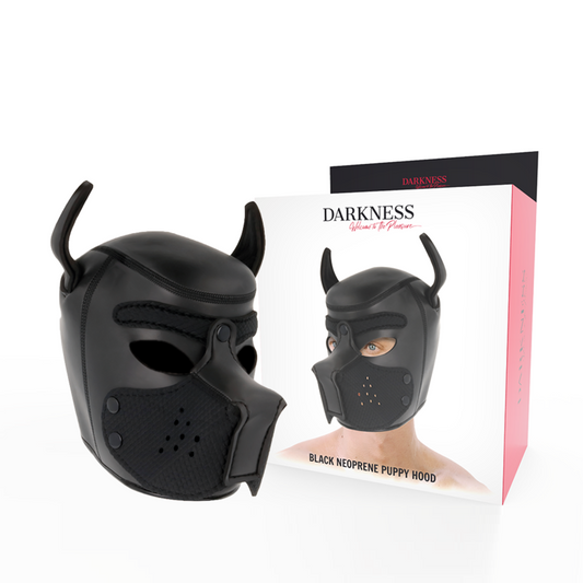 DARKNESS - NEOPRENE DOG MASK WITH DETACHABLE MUZZLE