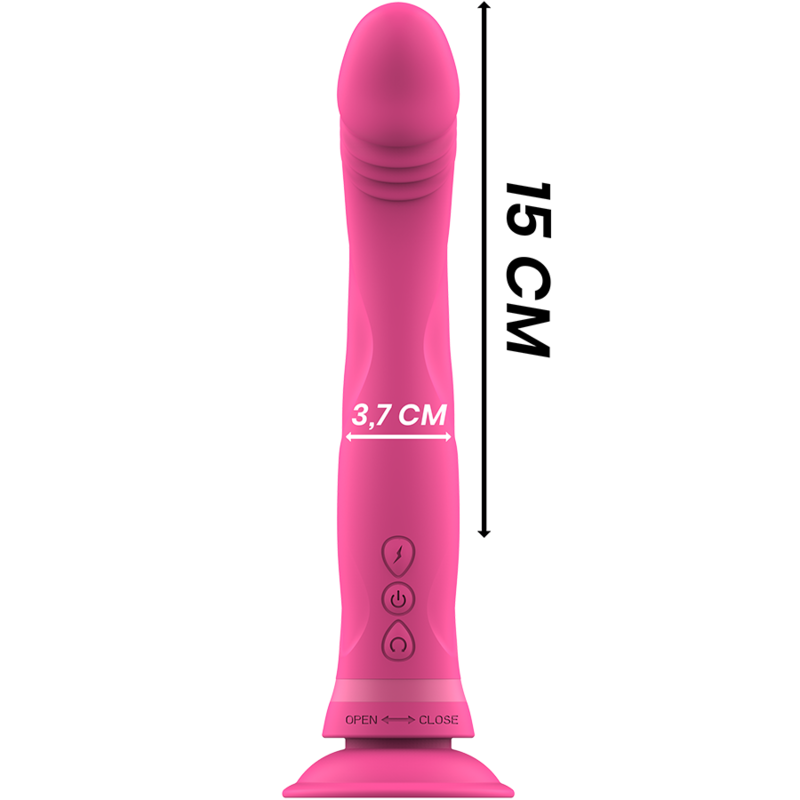 INTENSE - MICHELANGELO ROSA SILICONE VIBRATOR DILDO