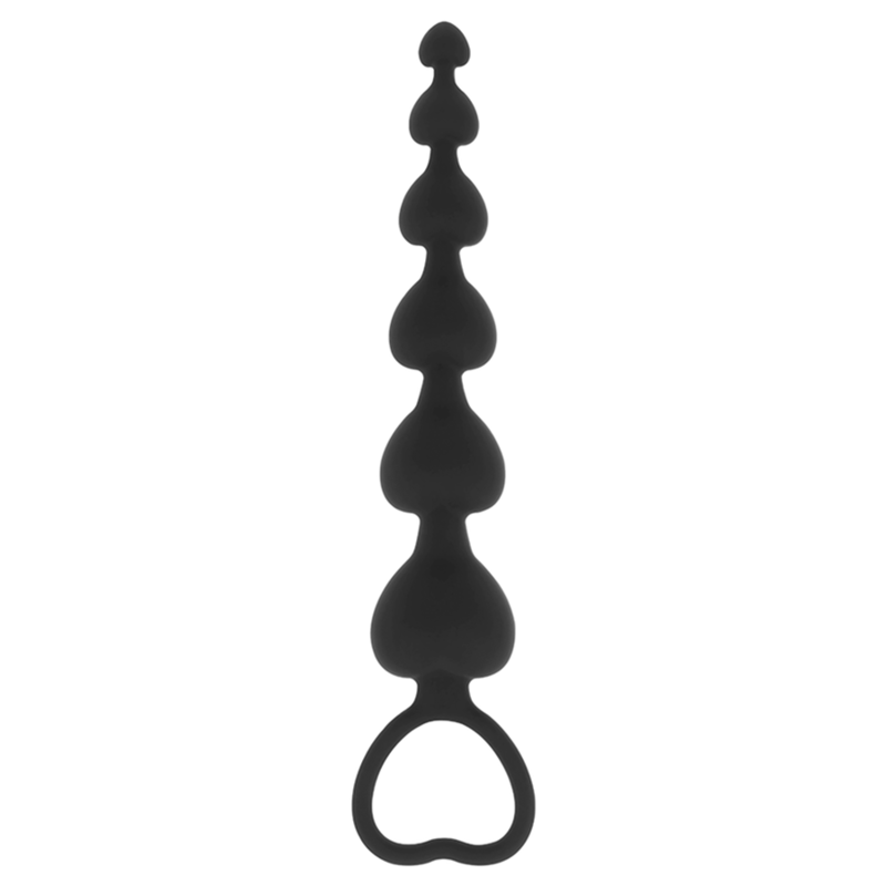 BLACK&SILVER - MILA ANAL HEART NECKLACE 18 CM
