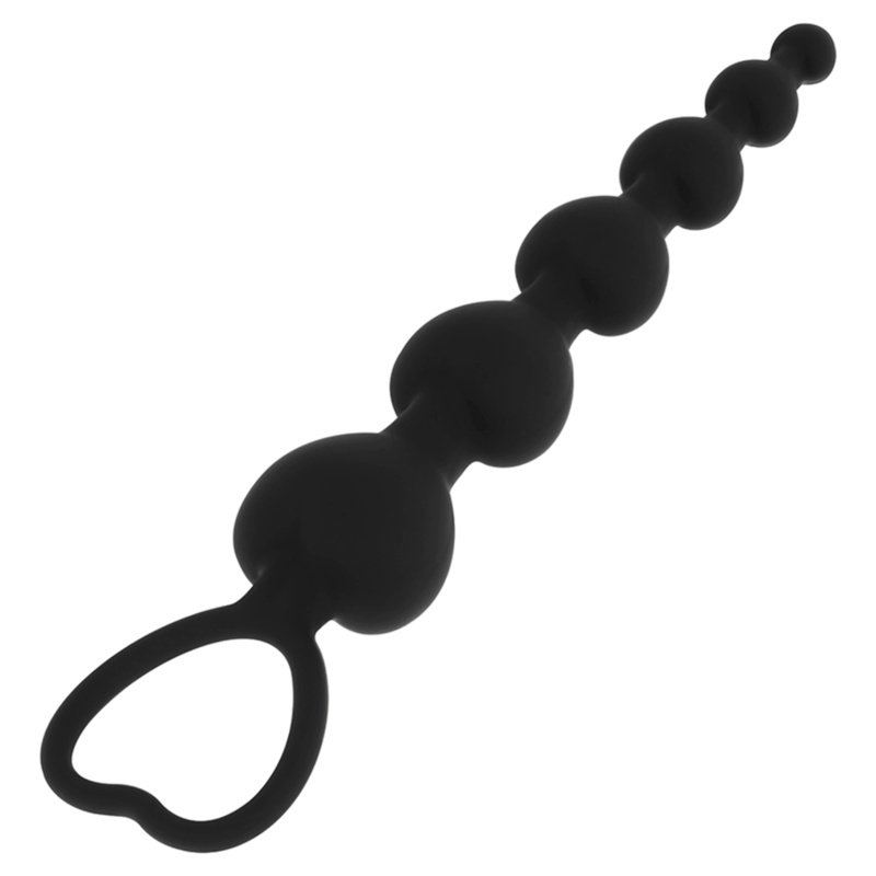 BLACK&SILVER - MILA ANAL HEART NECKLACE 18 CM