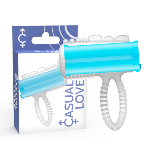 CASUAL LOVE - TONGUE RING VIBRATING BLUE