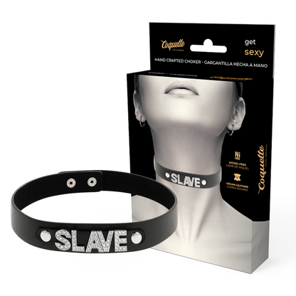 COQUETTE CHIC DESIRE - VEGAN LEATHER SLAVE COLLAR