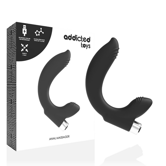 ADDICTED TOYS - PROSTATIC VIBRATOR RECHARGEABLE. MODEL 7 - BLACK