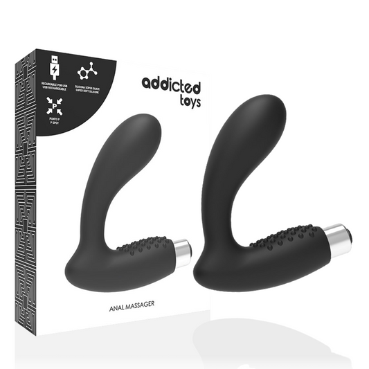 ADDICTED TOYS - RECHARGEABLE PROSTATE VIBRATOR. MODEL 5 - BLACK