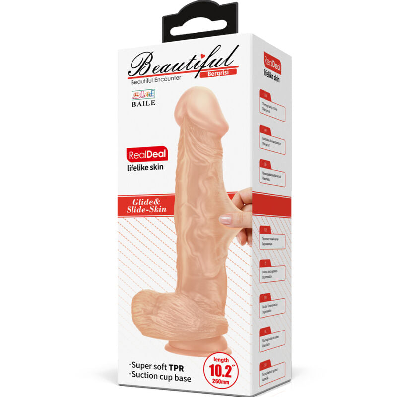 BAILE - BEAUTIFUL ENCOUNTER MOUNTAIN RISK FLEXIBLE REALISTIC DILDO 26 CM NATURAL