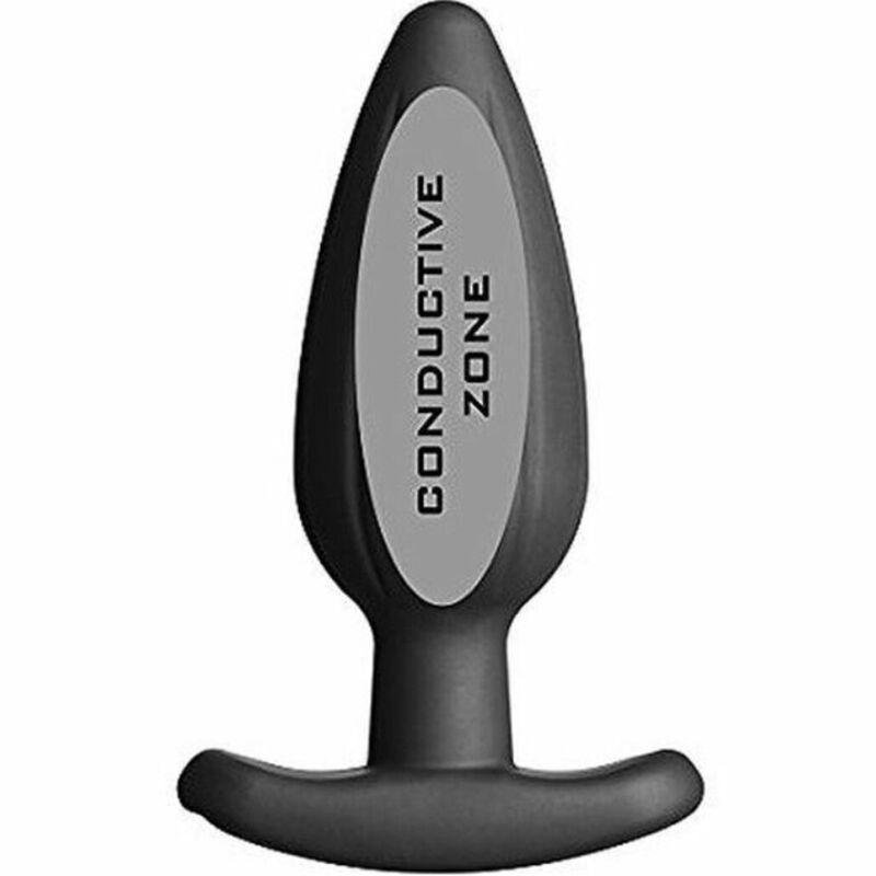 ELECTRASTIM - SILICONE BLACK ROCKER BUTT PLUG LGE
