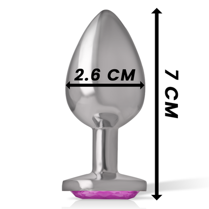 INTENSE - ALUMINIUM METAL ANAL PLUG PINK HEART SIZE S