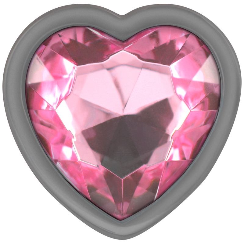 INTENSE - ALUMINIUM METAL ANAL PLUG PINK HEART SIZE S