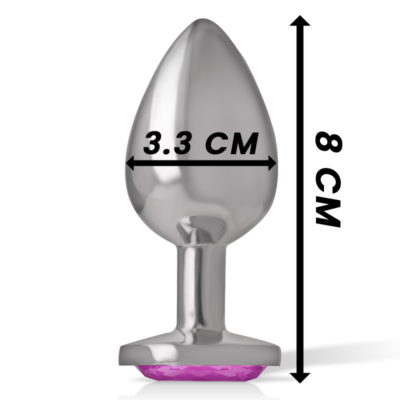 INTENSE - ALUMINIUM METAL ANAL PLUG PINK HEART SIZE M