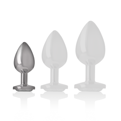 INTENSE - WHITE HEART ALUMINIUM METAL ANAL PLUG SIZE S