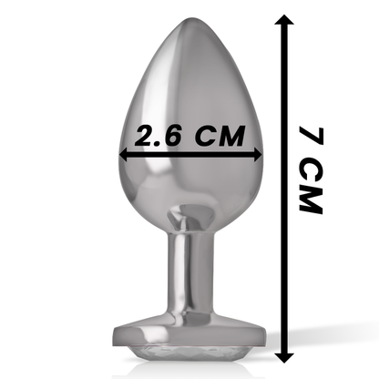 INTENSE - WHITE HEART ALUMINIUM METAL ANAL PLUG SIZE S