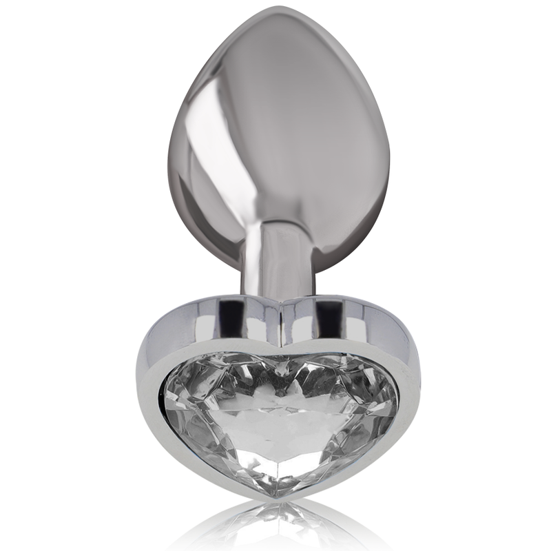 INTENSE - WHITE HEART ALUMINIUM METAL ANAL PLUG SIZE S