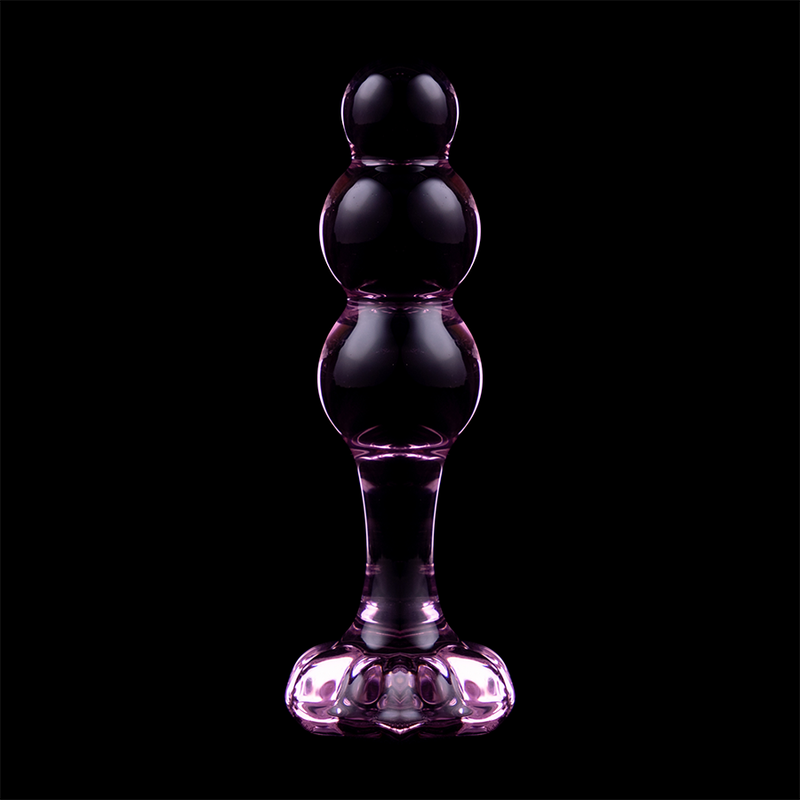 NEBULA SERIES BY IBIZA - MODELL 1 ANALPLUG BOROSILIKATGLAS ROSA 10.5 CM -O- 3 CM